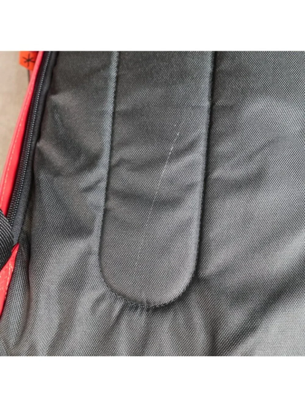 Shrine Backpack Black Red Solid Sneaker Compartment Travel